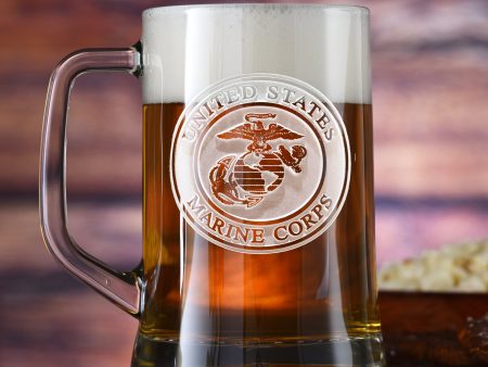 Engraved Marine Corps Beer Mugs Gifts Discount