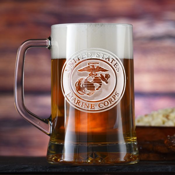 Engraved Marine Corps Beer Mugs Gifts Discount