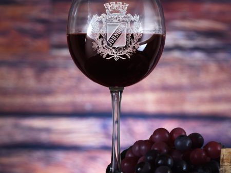 Family Crest Red Wine Glass For Discount