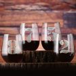 Numbers 1-8 Set Stemless Wine Glass - Carved Discount