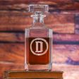 Rustic Letter Etched Square Whiskey Decanter Discount