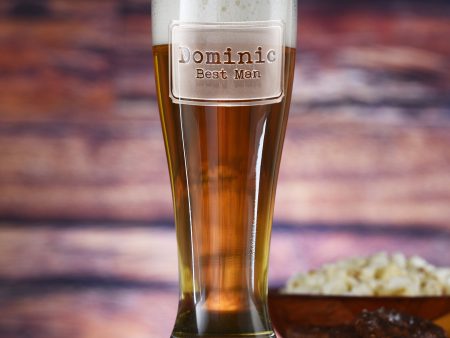 Best Man Groomsman Pilsner Beer Glasses on Sale