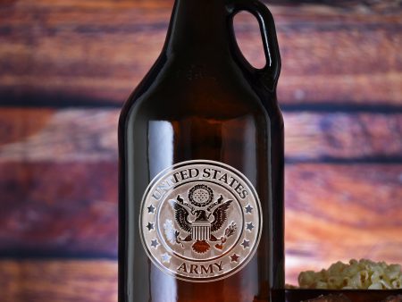 Army Engraved Beer Growler Gift Sale