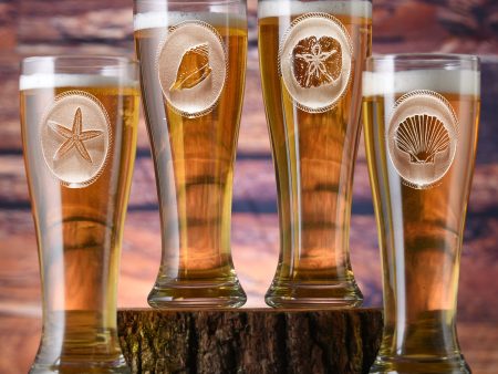 Seashell Beach Pilsner Glasses Discount